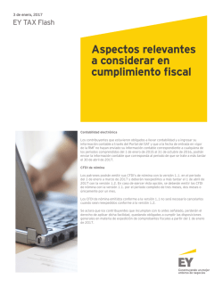 Aspectos relevantes a considerar en cumplimiento