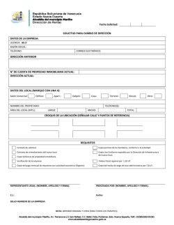 solicitud para cambio de direcci&oacute;n