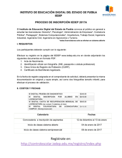 Inscripciones IEDEP