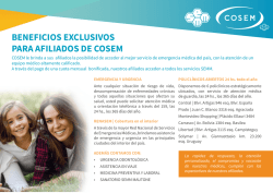 BENEFICIOS EXCLUSIVOS PARA AFILIADOS DE COSEM