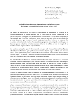Stanislav Beletskiy, PhD (Rus) Profesor del Instituto de Filolog&iacute;a y