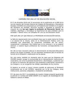 campa&ntilde;a por una ley de educaci&oacute;n social