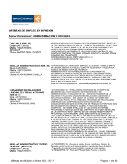 OFERTAS DE EMPLEO EN DIFUSI&Oacute;N Sector Profesional