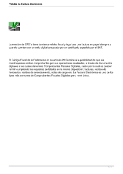 Validez de Factura Electr&oacute;nica