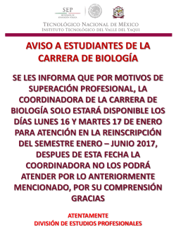 ATENCI&Oacute;N ESTUDIANTES Se les pide de la manera m&aacute;s atenta