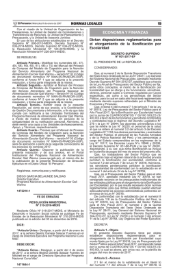 Decreto Supremo N&ordm; 001-2017-EF - Peruana