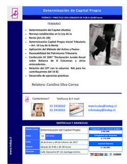 Determinaci&oacute;n del Capital Propio