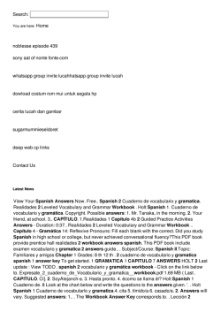 Spanish two workbook answers capitulo gramatica