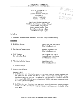 Agenda - City of Dallas