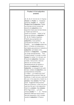 Prueba 3-10 el subjuntivo answers