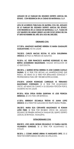juzgado de lo familiar del segundo distrito judicial del estado, con