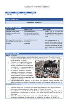 PLANIFICACI&Oacute;N DE SESI&Oacute;N DE APRENDIZAJE GRADO UNIDAD