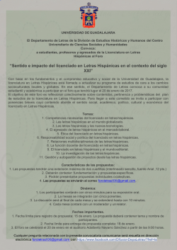 foro-letras-xxi_2017ene - Universidad de Guadalajara