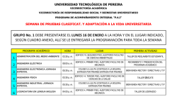 GRUPO No. 1 DEBE PRESENTARSE EL LUNES 16 DE ENERO A