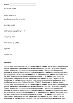 Horoscopo la ma&ntilde;ana