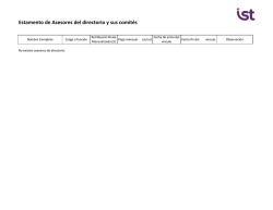 Estamento de Asesores del directorio y sus comit&eacute;s