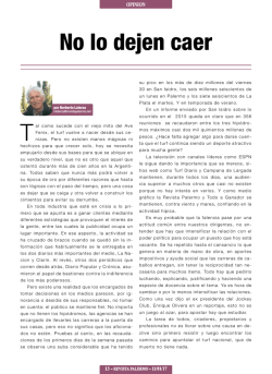 No lo dejen caer - Revista Palermo