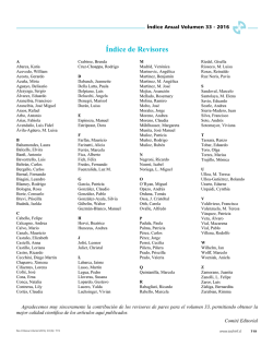 &Iacute;ndice de Revisores - revista.sochinf.cl