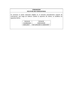COMUNICADO PEC N&ordm; 001-2017-ESSALUD