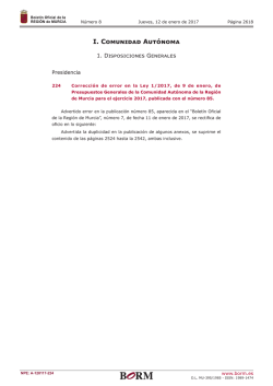 Correcci&oacute;n - Bolet&iacute;n Oficial de la Regi&oacute;n de Murcia