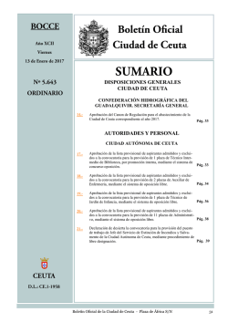 disposiciones generales ciudad de ceuta autoridades y personal