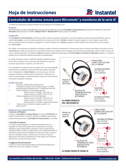 Hoja de instrucciones