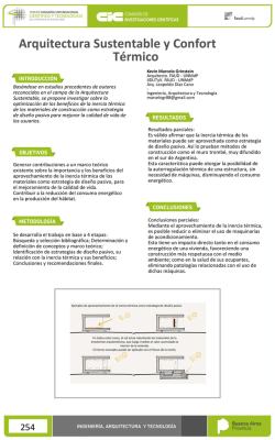 Arquitectura Sustentable y Confort T&eacute;rmico - CIC Digital