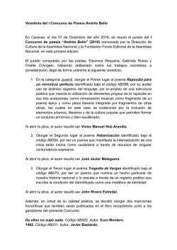 Primer Concurso de Poes&iacute;a Andres Bello