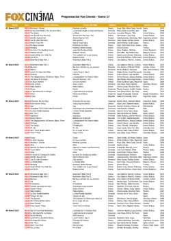 Programaci&oacute;n FOX+