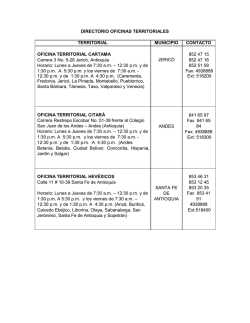 Directorio de la Oficinas Territoriales