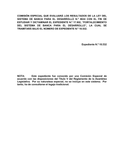 comisi&oacute;n especial que evaluar&aacute; los resultados de la ley