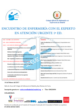 Cartel - Enfermeria de Urgencias