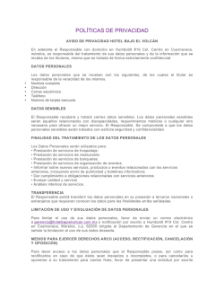 POL&Iacute;TICAS DE PRIVACIDAD