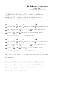 Si hubiese sido amor - acordes