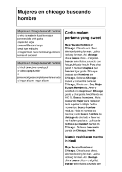 Mujeres en chicago buscando hombre