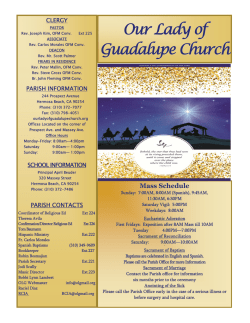 Baptism of Our Lord - Our Lady of Guadalupe Church