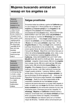 Mujeres buscando amistad en wasap en los angeles ca