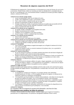 El Reglamento de organizaci&oacute;n y Funcionamiento es