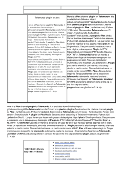 Telemundo plug in for plex