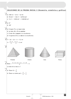 SOLUCIONES DE LA PRUEBA INICIAL II (Geometr&iacute;a, estad&iacute;stica y