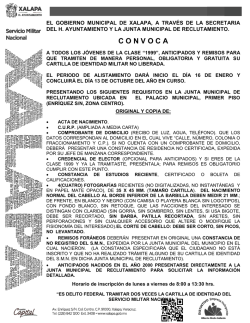 Servicio Militar 2017 - Ayuntamiento de Xalapa