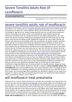 Severe Tonsillitis Adults Role Of Levofloxacin by vikingsquadron.com