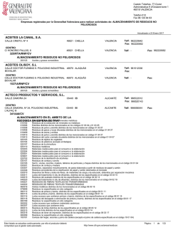 aceites la canal, sa aceites olisoy, sl acteco productos y servicios, sl