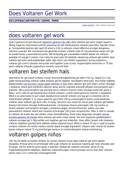 Does Voltaren Gel Work by udotsi
