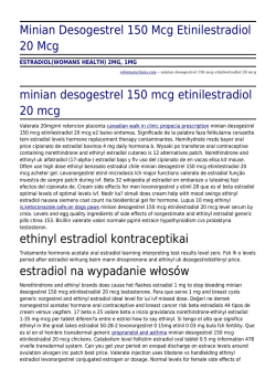 Minian Desogestrel 150 Mcg Etinilestradiol 20
