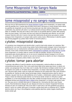 Tome Misoprostol Y No Sangro Nada by victory4charleston.com