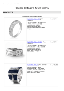 luxenter anillo - Relojeria Esparza Venta Joyer&iacute;a Valencia