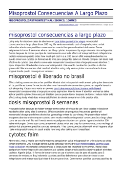 Misoprostol Consecuencias A Largo Plazo by plantationrivertours.com