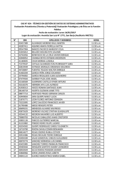 N&deg; DNI APELLIDOS Y NOMBRES HORA 1 45457389