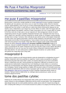 Me Puse 4 Pastillas Misoprostol by tarekhelmy.com